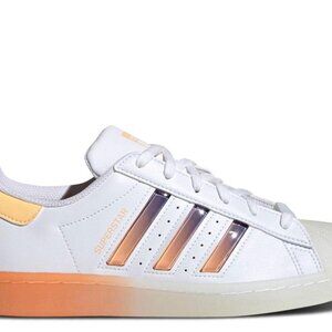 Adidas Sneakers Superstar White Acid Orange Size 5